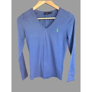 POLO RALPH LAUREN Women's Long Sleeve Slate Blue Shirt